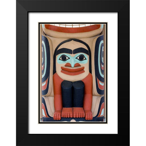USA, Washington State, Jamestown Totem art PR Black Modern Wood Framed Art Print with Double Matting by Paulson, Don