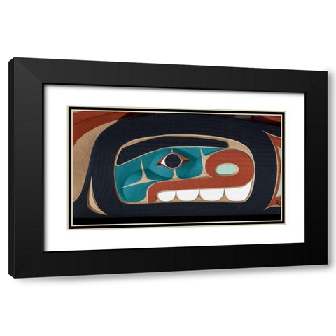 USA, Washington State, Jamestown Totem art PR Black Modern Wood Framed Art Print with Double Matting by Paulson, Don
