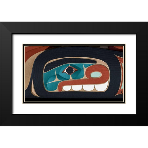 USA, Washington State, Jamestown Totem art PR Black Modern Wood Framed Art Print with Double Matting by Paulson, Don