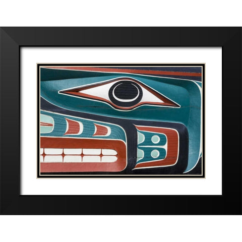 USA, Washington State, Jamestown Totem art PR Black Modern Wood Framed Art Print with Double Matting by Paulson, Don