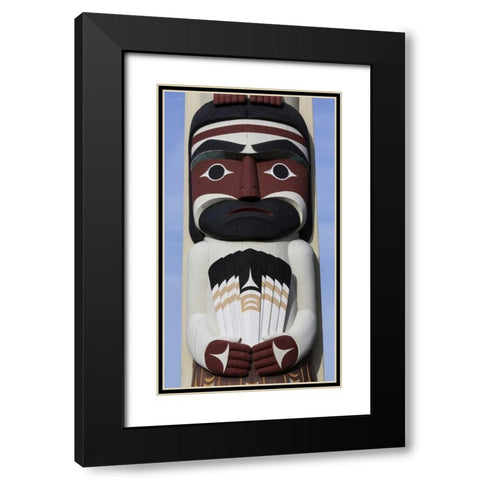 USA, Washington State, Jamestown Totem art PR Black Modern Wood Framed Art Print with Double Matting by Paulson, Don