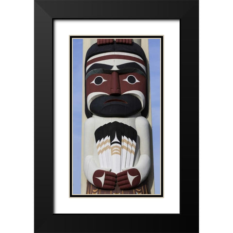 USA, Washington State, Jamestown Totem art PR Black Modern Wood Framed Art Print with Double Matting by Paulson, Don