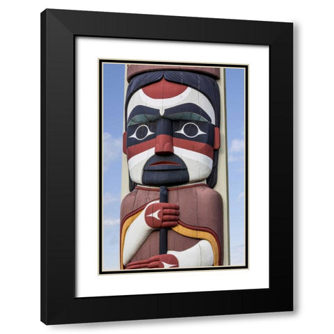 USA, Washington State, Jamestown Totem art PR Black Modern Wood Framed Art Print with Double Matting by Paulson, Don