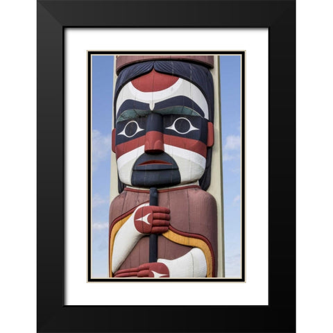 USA, Washington State, Jamestown Totem art PR Black Modern Wood Framed Art Print with Double Matting by Paulson, Don