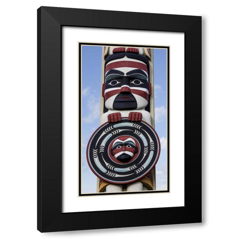 USA, Washington State, Jamestown Totem art PR Black Modern Wood Framed Art Print with Double Matting by Paulson, Don