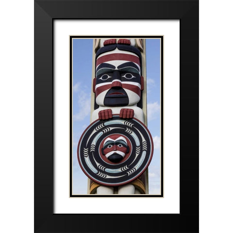 USA, Washington State, Jamestown Totem art PR Black Modern Wood Framed Art Print with Double Matting by Paulson, Don