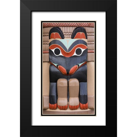 USA, Washington State, Jamestown Totem art PR Black Modern Wood Framed Art Print with Double Matting by Paulson, Don