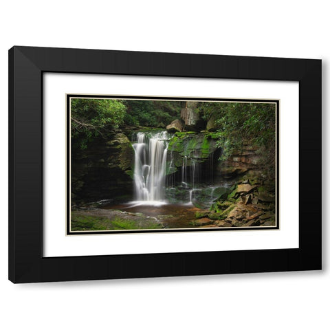 First or Upper Ekalaka Falls-Blackwater Falls State Park-West Virginia Black Modern Wood Framed Art Print with Double Matting by Majchrowicz, Alan