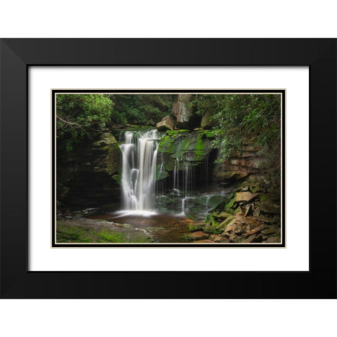 First or Upper Ekalaka Falls-Blackwater Falls State Park-West Virginia Black Modern Wood Framed Art Print with Double Matting by Majchrowicz, Alan