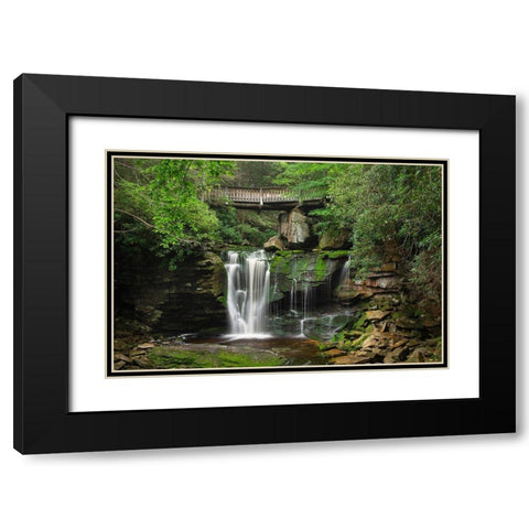 First or Upper Ekalaka Falls-Blackwater Falls State Park-West Virginia Black Modern Wood Framed Art Print with Double Matting by Majchrowicz, Alan