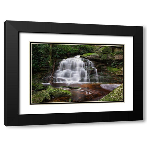 Second Ekalaka Falls-Blackwater Falls State Park-West Virginia Black Modern Wood Framed Art Print with Double Matting by Majchrowicz, Alan