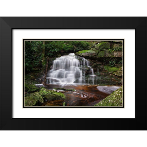 Second Ekalaka Falls-Blackwater Falls State Park-West Virginia Black Modern Wood Framed Art Print with Double Matting by Majchrowicz, Alan