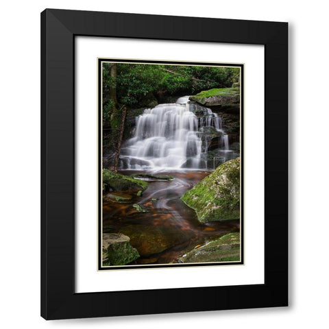 Second Ekalaka Falls-Blackwater Falls State Park-West Virginia Black Modern Wood Framed Art Print with Double Matting by Majchrowicz, Alan