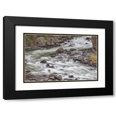 Firehole River-Firehole Canyon drive-Yellowstone National Park-Wyoming Black Modern Wood Framed Art Print with Double Matting by Jones, Adam