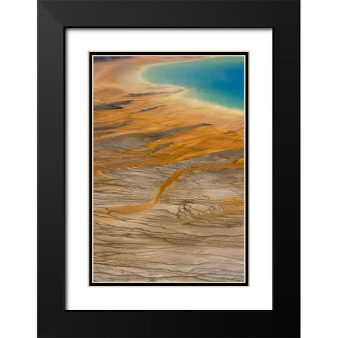 WY, Yellowstone Grand Prismatic Spring Black Modern Wood Framed Art Print with Double Matting by Paulson, Don