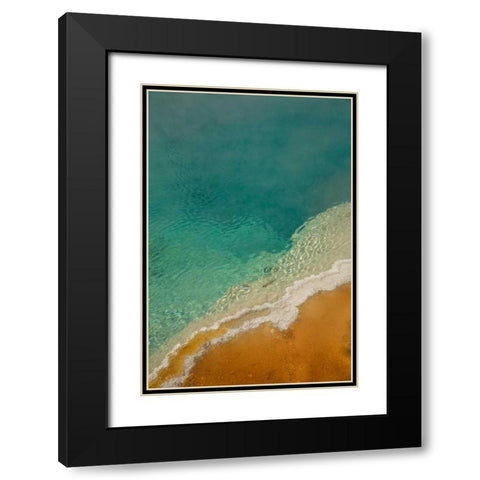 WY, Yellowstone Thermophilic algae in Black Pool Black Modern Wood Framed Art Print with Double Matting by Grall, Don