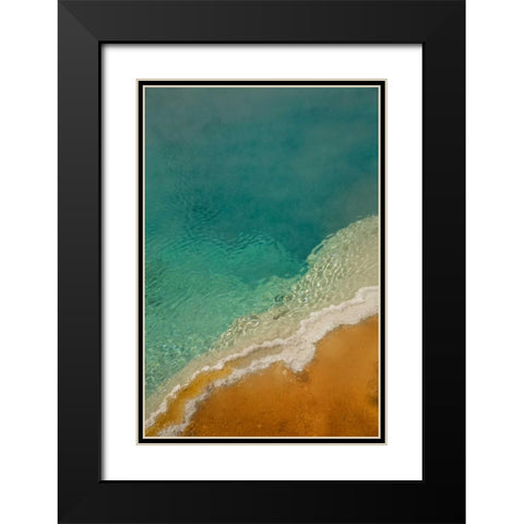WY, Yellowstone Thermophilic algae in Black Pool Black Modern Wood Framed Art Print with Double Matting by Grall, Don
