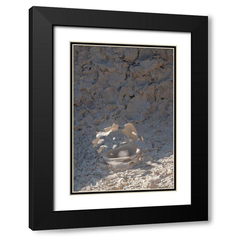 USA-Wyoming-Yellowstone National Park-Atrists Paintpots-Boiling hot mud pots-Detail of exploding bu Black Modern Wood Framed Art Print with Double Matting by Hopkins, Cindy Miller