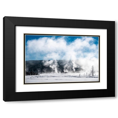 USA-Yellowstone-Norris Geyser Basin Black Modern Wood Framed Art Print with Double Matting by Theodore, George and Marilu