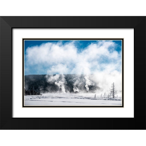 USA-Yellowstone-Norris Geyser Basin Black Modern Wood Framed Art Print with Double Matting by Theodore, George and Marilu