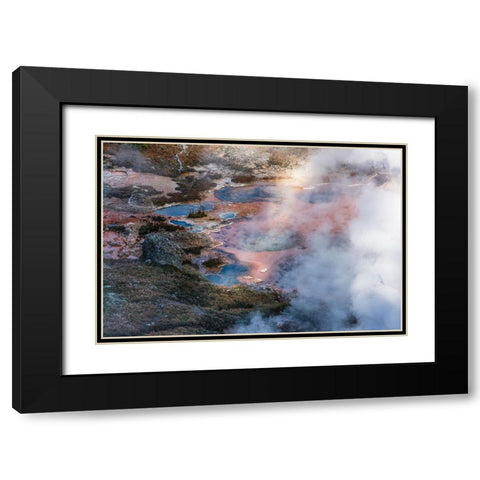 Yellowstone National Park-USA-Wyoming Artists Paintpots Black Modern Wood Framed Art Print with Double Matting by Sienda, Jolly