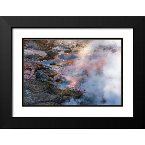 Yellowstone National Park-USA-Wyoming Artists Paintpots Black Modern Wood Framed Art Print with Double Matting by Sienda, Jolly