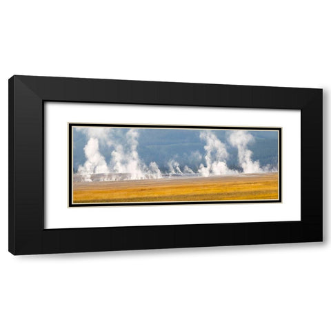 Wyoming- Yellowstone National Park. Thermal activity at Lower Geyser Basin Black Modern Wood Framed Art Print with Double Matting by Wild, Jamie and Judy
