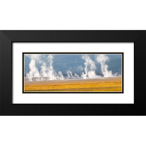 Wyoming- Yellowstone National Park. Thermal activity at Lower Geyser Basin Black Modern Wood Framed Art Print with Double Matting by Wild, Jamie and Judy