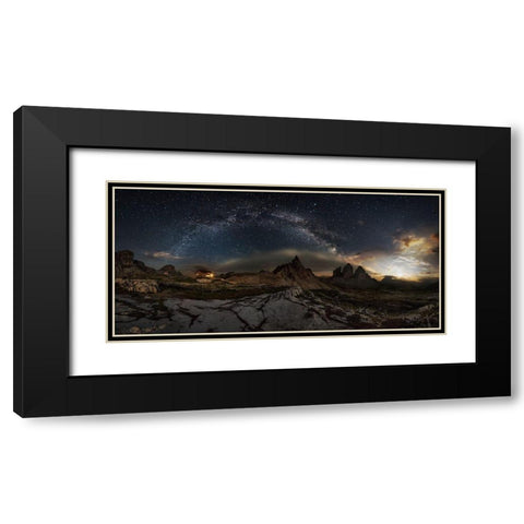 Galaxy Dolomites Black Modern Wood Framed Art Print with Double Matting by Pedretti, Ivan