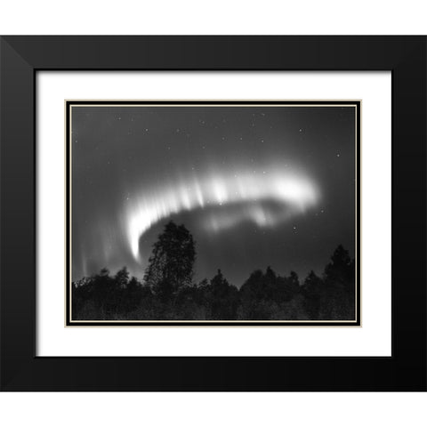 The Ring Of Fire Black Modern Wood Framed Art Print with Double Matting by Caroline Stroksnes, Mette