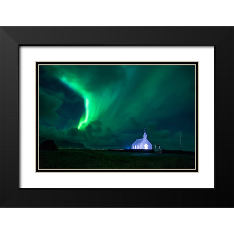 Magic Night In Budir Black Modern Wood Framed Art Print with Double Matting by Auf dem, Andrea