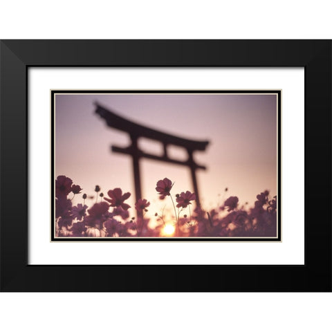 Melancholic Autumn Black Modern Wood Framed Art Print with Double Matting by Tajima, Koji