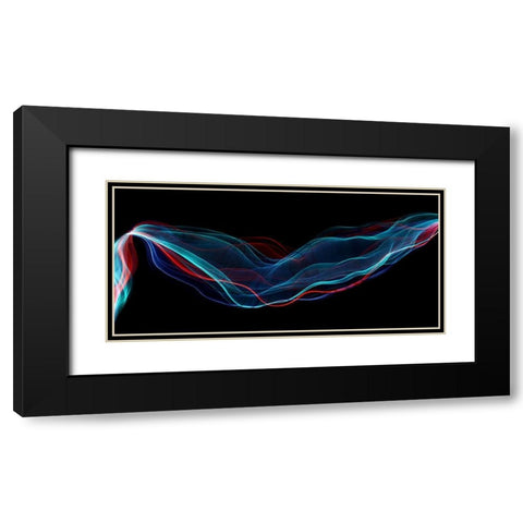 Color Flow Black Modern Wood Framed Art Print with Double Matting by Westum, Heidi