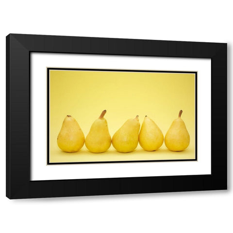 Five Pears Black Modern Wood Framed Art Print with Double Matting by Saratonina, Sarah