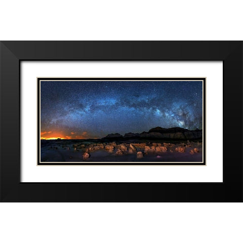 Bisti Egg Garden Black Modern Wood Framed Art Print with Double Matting by Zhu, Hua