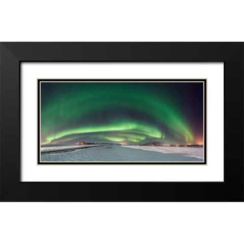 Colors Of Iceland Black Modern Wood Framed Art Print with Double Matting by Jochen, Burger