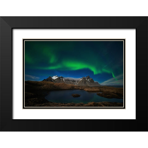 Dancing To The Mountain Black Modern Wood Framed Art Print with Double Matting by Moreno, Miguel