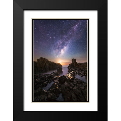 Eternal Return Black Modern Wood Framed Art Print with Double Matting by Fan, Tim