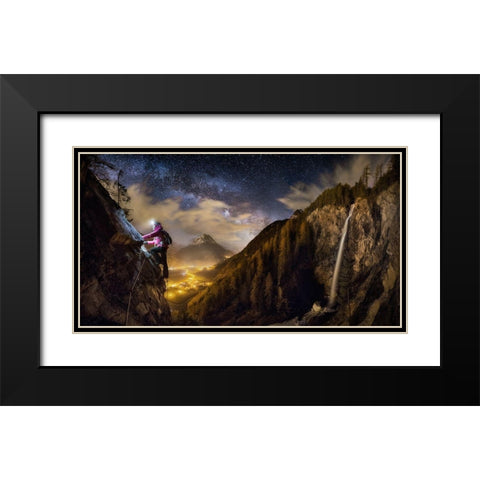 The Climb Black Modern Wood Framed Art Print with Double Matting by Nicholas Roemmelt, Dr.