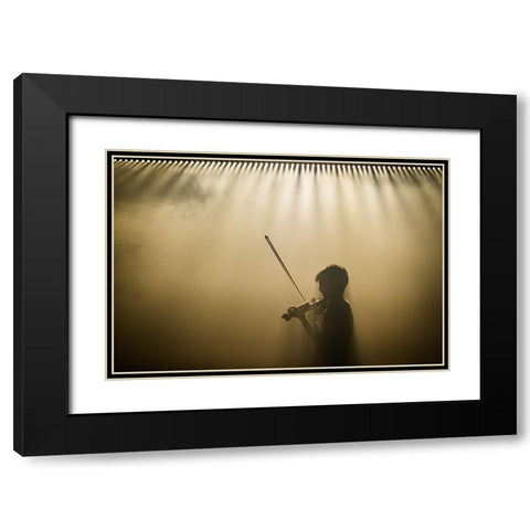 Yndi Halda Black Modern Wood Framed Art Print with Double Matting by V., Stijn
