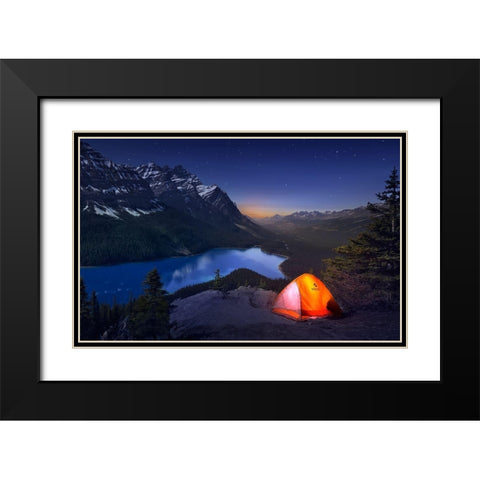 Sleeping With The Stars Black Modern Wood Framed Art Print with Double Matting by M. Garcia, Jesus