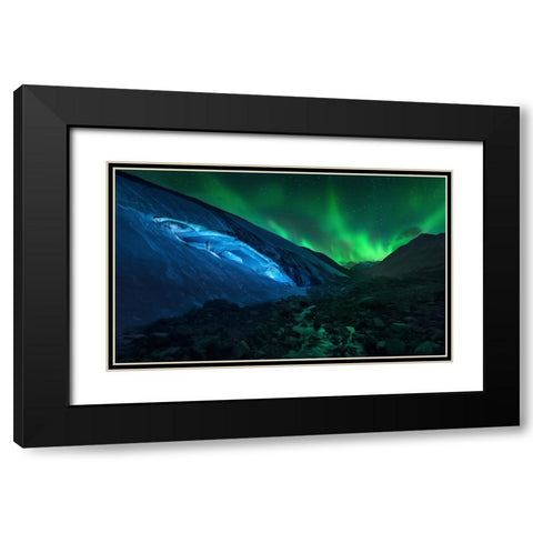 Athabasca Cave Black Modern Wood Framed Art Print with Double Matting by M. Garcia, Jesus