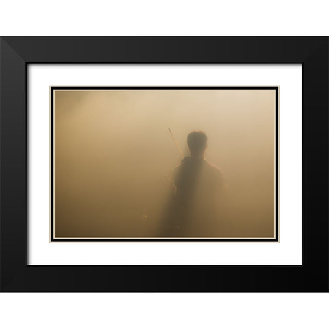 Yndi Halda 2 Black Modern Wood Framed Art Print with Double Matting by V., Stijn