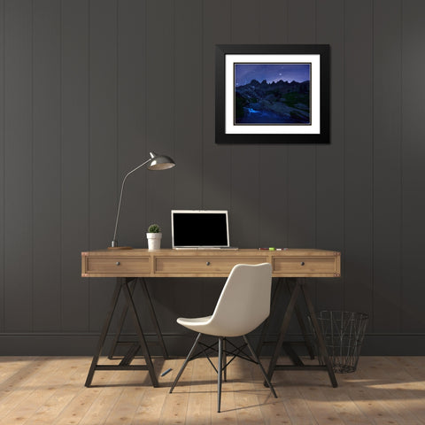 Sleepless Under Zodiac Ridge Black Modern Wood Framed Art Print with Double Matting by Xu, Mei