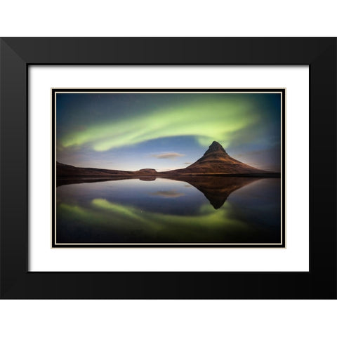 Silent Eruption Black Modern Wood Framed Art Print with Double Matting by Svoboda MQEP, Peter