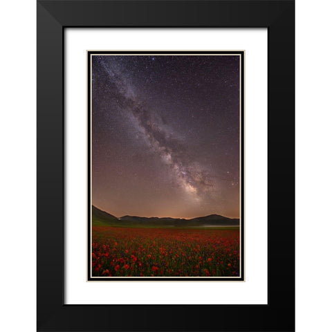 Red Meadows Black Modern Wood Framed Art Print with Double Matting by Marchegiani, Roberto
