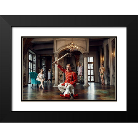 D?N?NÂDdn? Black Modern Wood Framed Art Print with Double Matting by Smirnov, Sergei