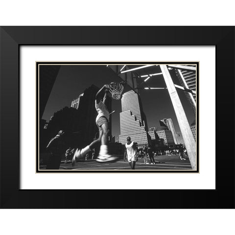 Qdunkingq (From The Series Qmetropolisq) Black Modern Wood Framed Art Print with Double Matting by Matthes, Dieter