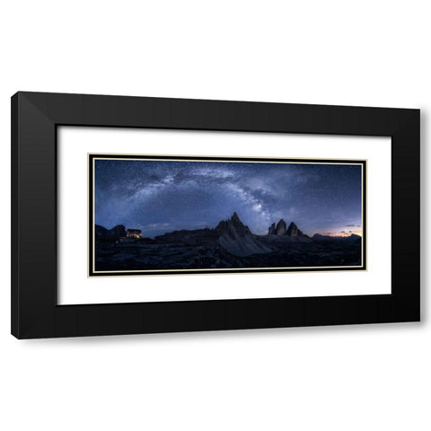 Stars In The Dolomites Black Modern Wood Framed Art Print with Double Matting by Gastager, Daniel