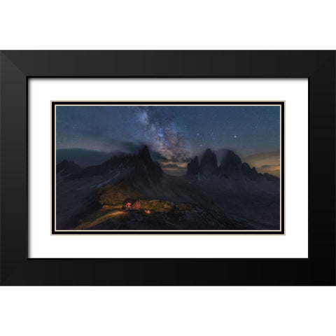 Locatelli Black Modern Wood Framed Art Print with Double Matting by Martin Castan, David